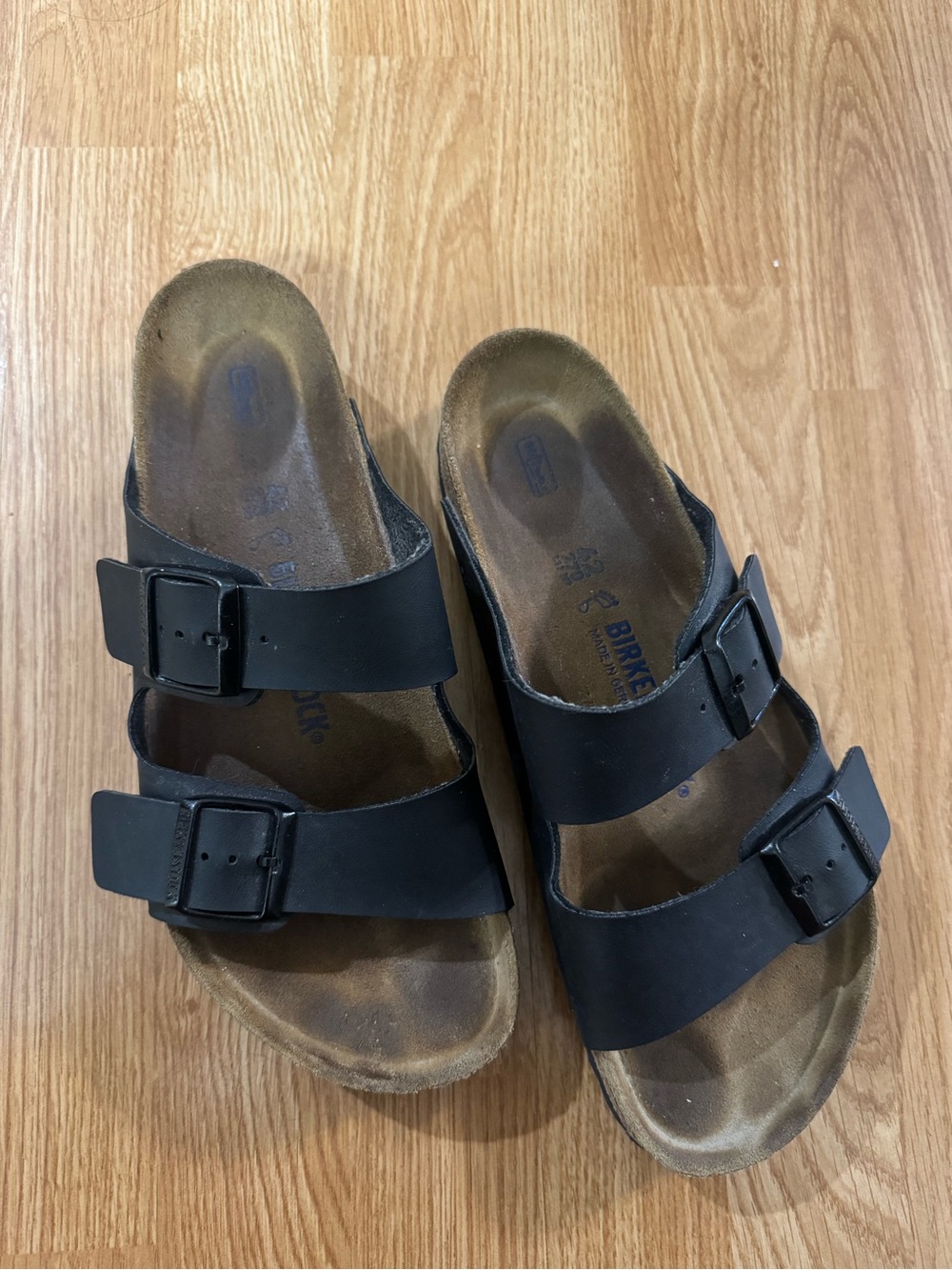 Birkenstock Black Two-Strap Sandals size